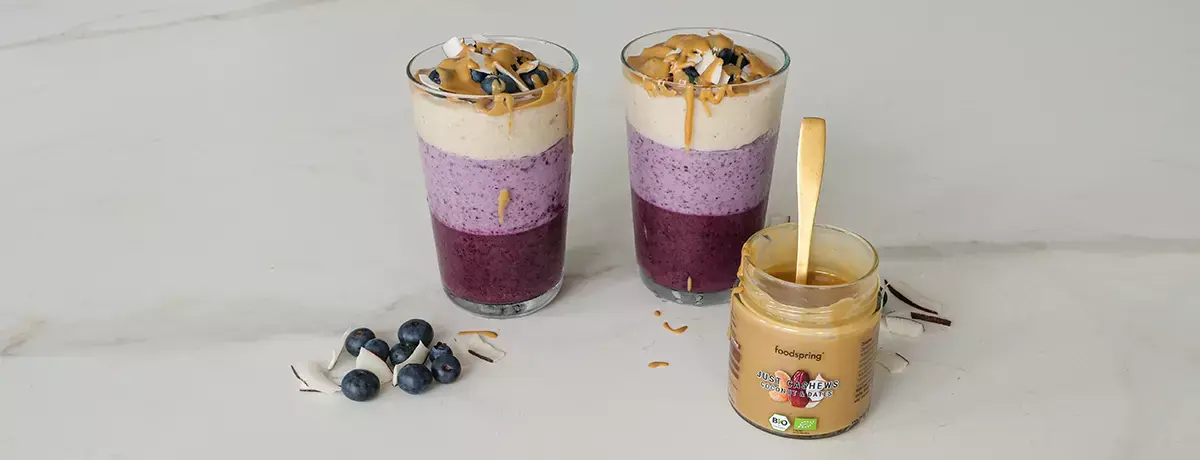 Shake protéiné noix de coco myrtille